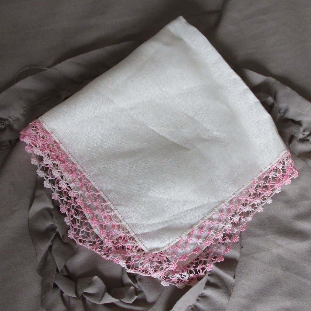 Vintage Linen Handkerchief Pocket Square